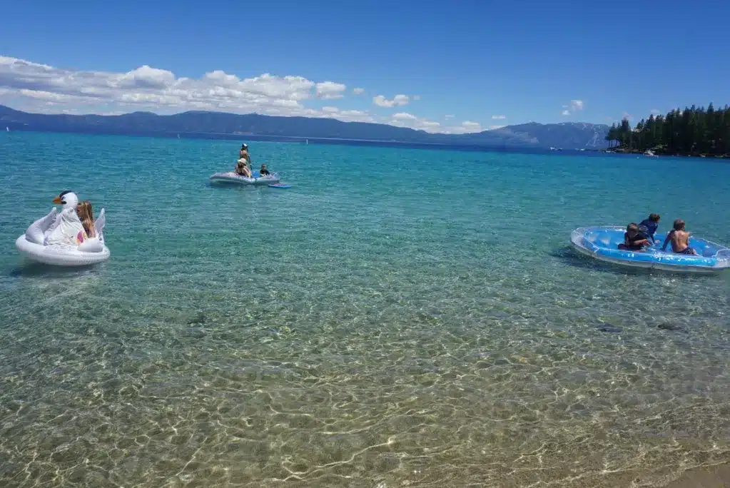 Enjoying Meeks Bay in Lake Tahoe