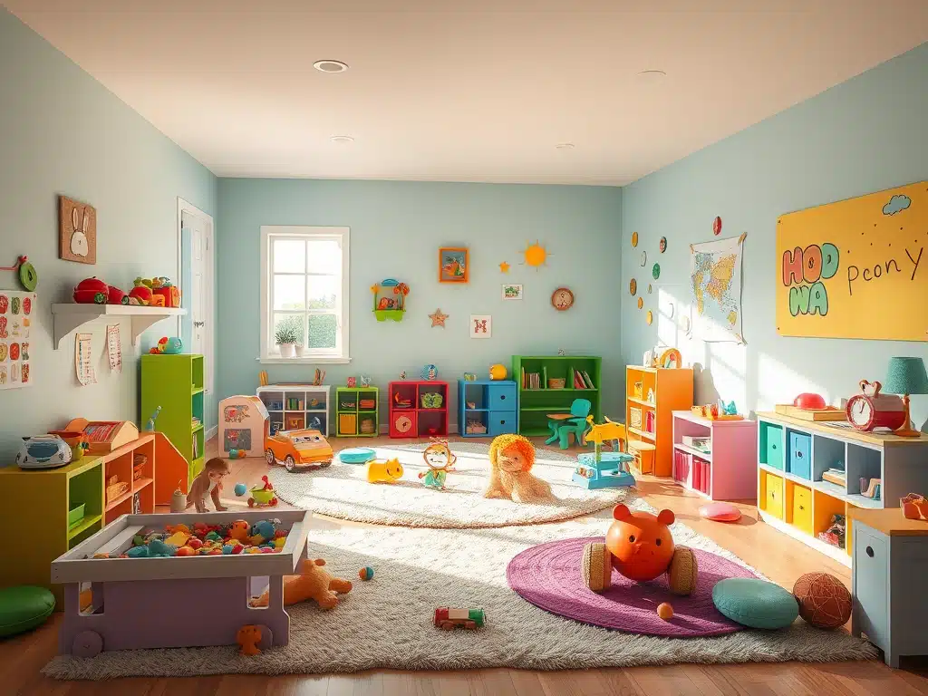 Consider lots of storage when designing playrooms