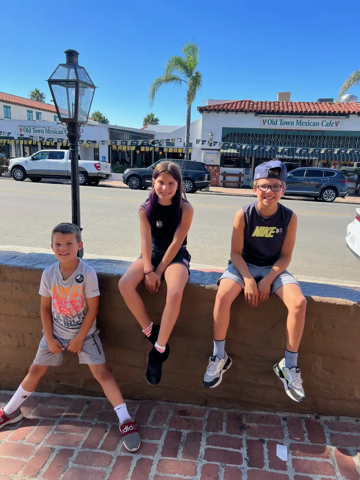 Three kids enjoying Memorial Day weekend in San Diego