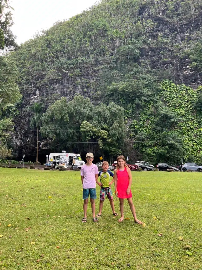 Making the kids pose once again during our Kauai family vacation