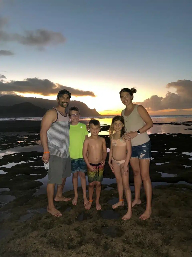 Tidepools in Kauai on the last night of our Kauai family vacation