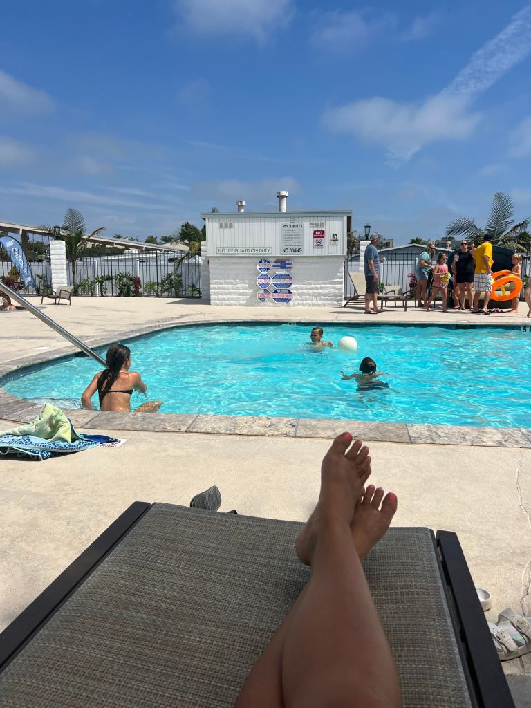 The pool at the Oceanside RV park