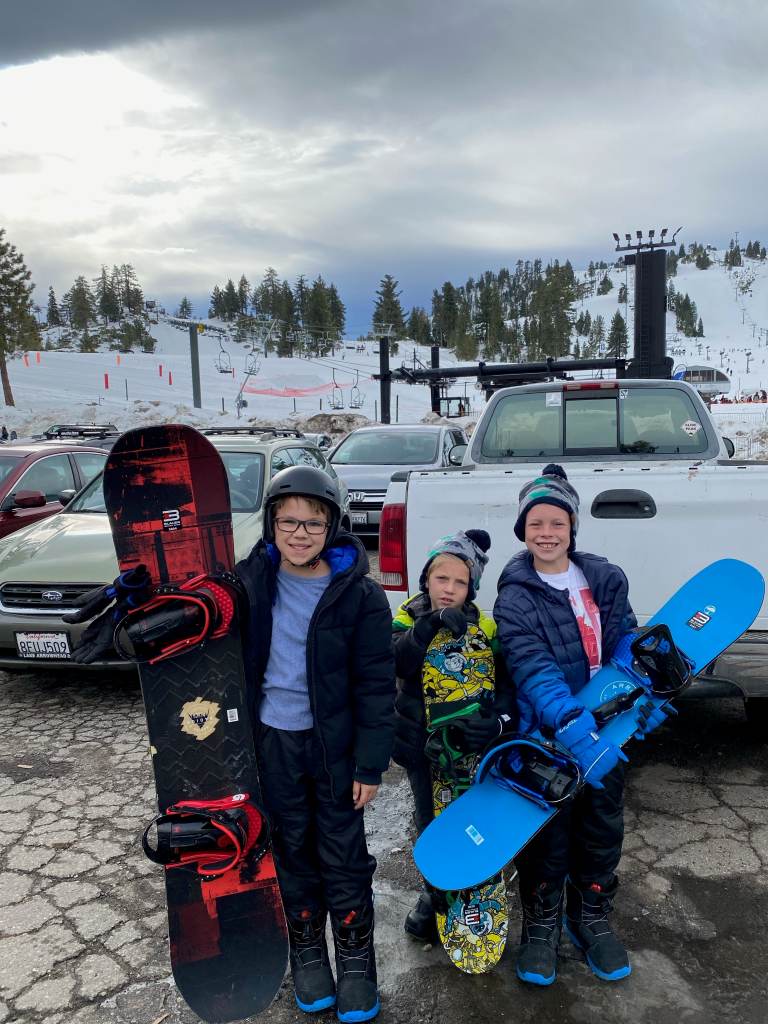 Snowboarding at one of the best ski resorts for kids