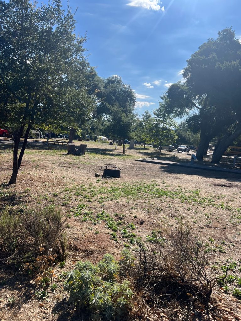 A view of the Dos Picos campground