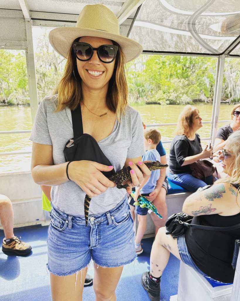 I held an alligator during our family vacation New Orleans