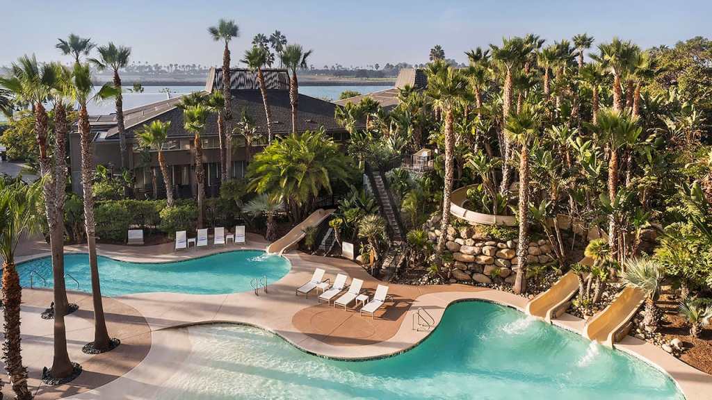 The Hyatt Regency Mission Bay has one of the best hotel pools in San Diego