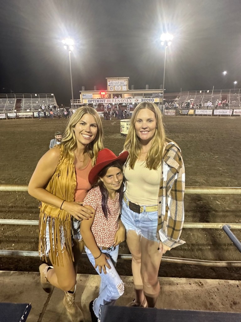 Posing at one of the San Diego rodeos