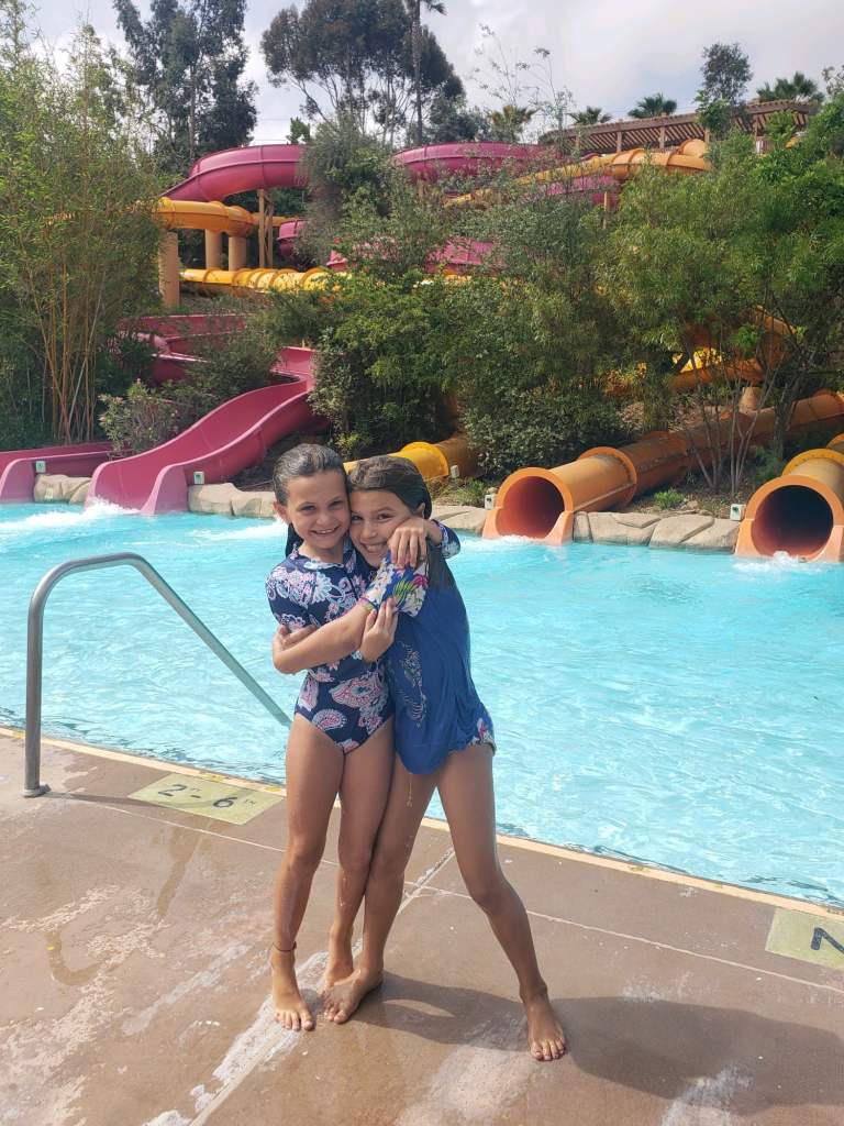 Spending the day at one of the many water parks near San Diego