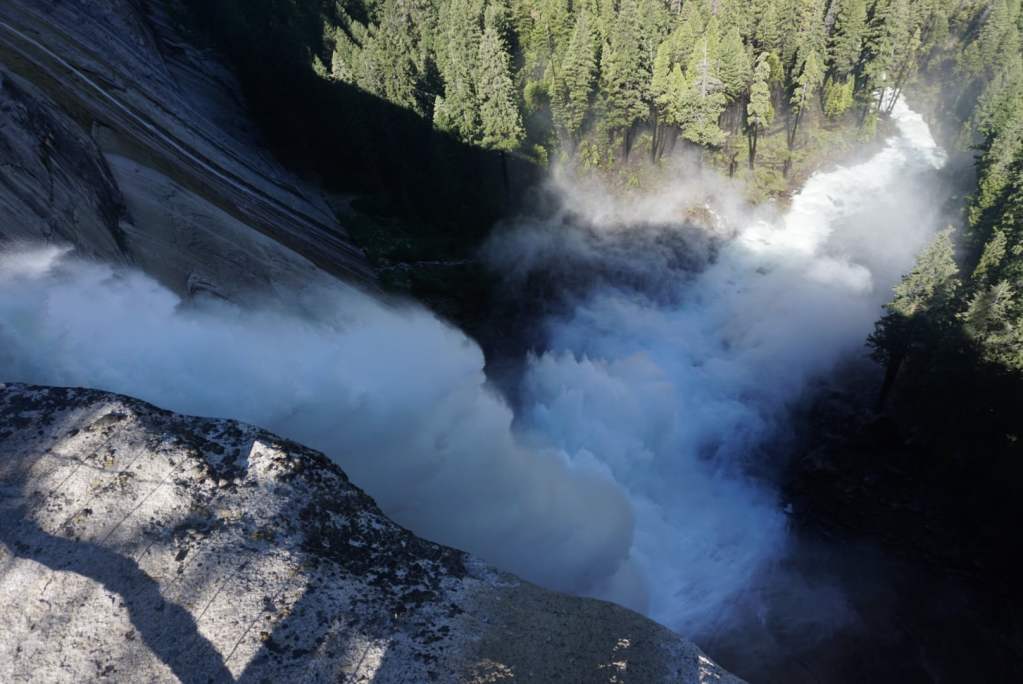 Standing next to Nevada falls--one of the best waterfalls at Yosemite