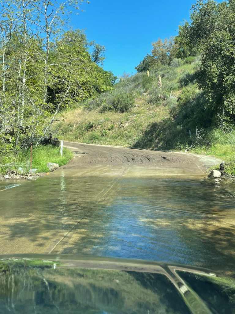 Driving to the three sisters falls san diego.