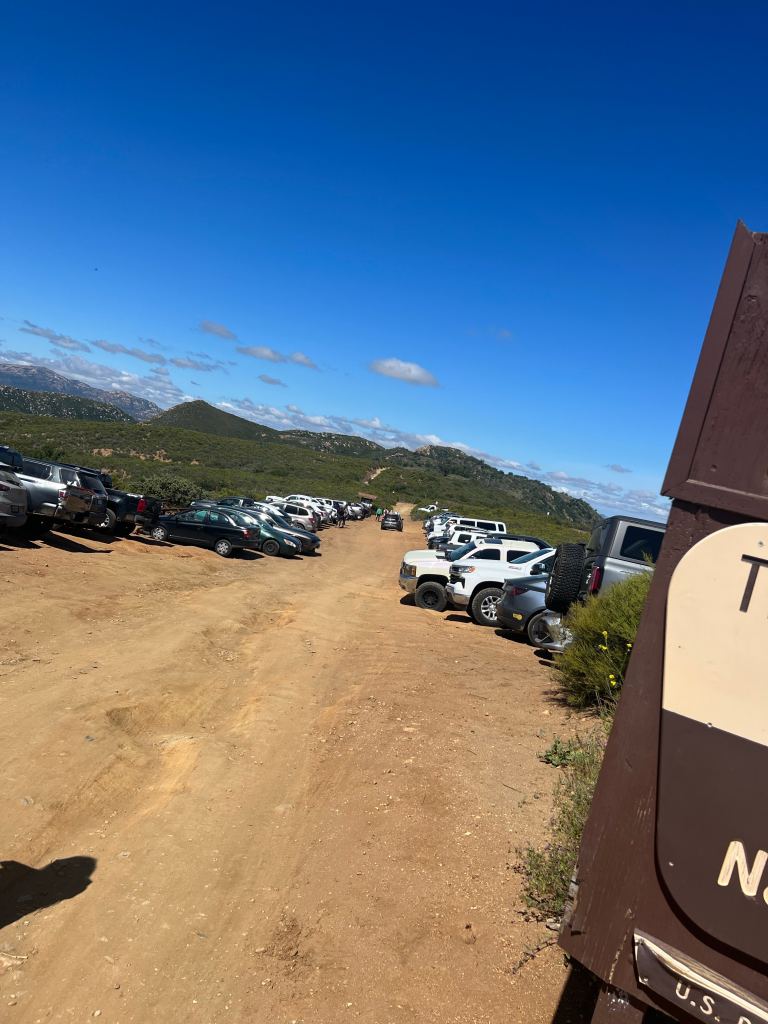 Parking at the three sisters trail.