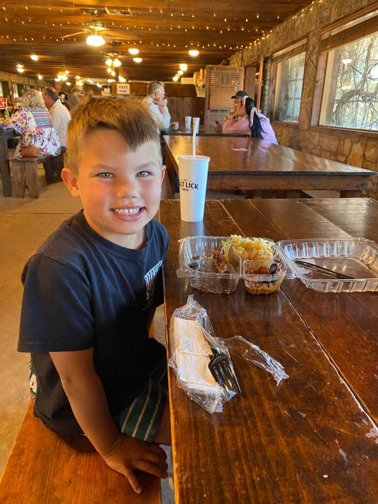 All Texas family vacations need to include a meal at Salt Lick BBQ