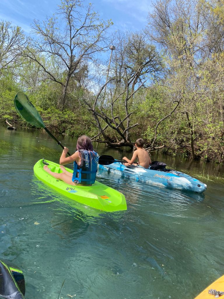 Kayaking is easy to do on your Texas family vacations