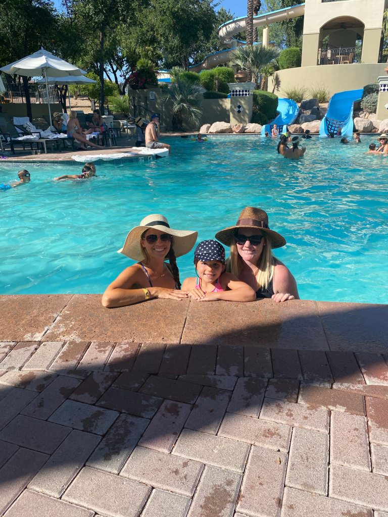 Spending time in one of the best pools in Arizona at the Scottsdale Princess resort