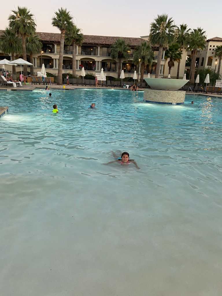 Hanging at the pool of a great Scottsdale family resort