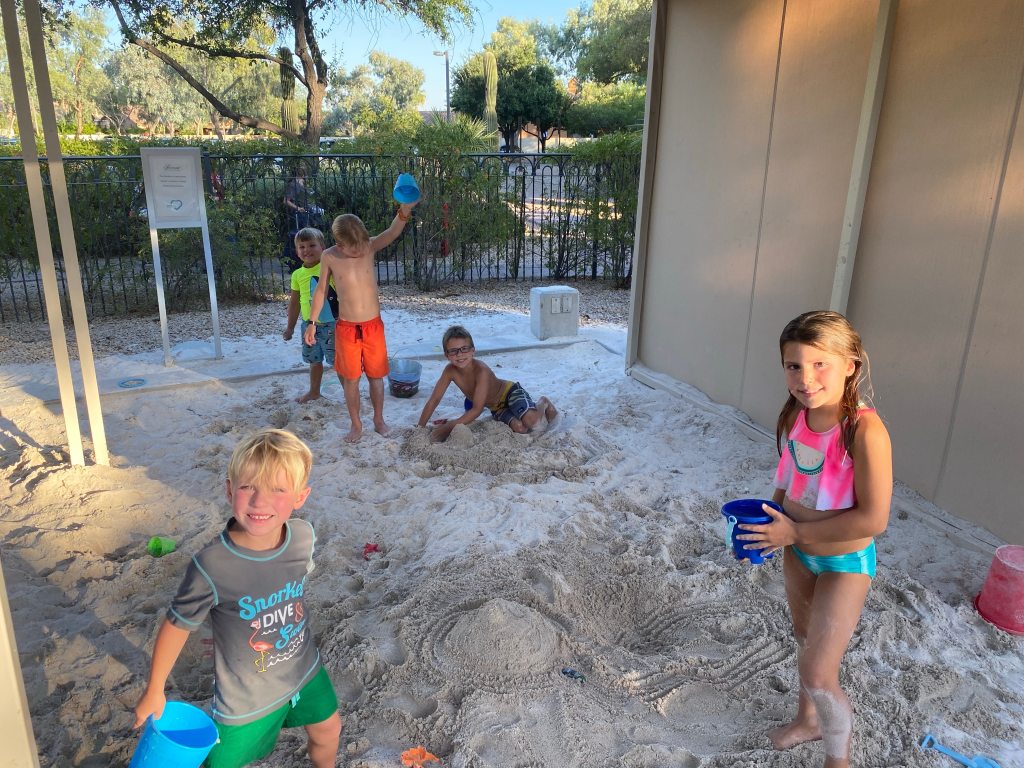 The sand was a lot of fun at this Scottsdale family resort