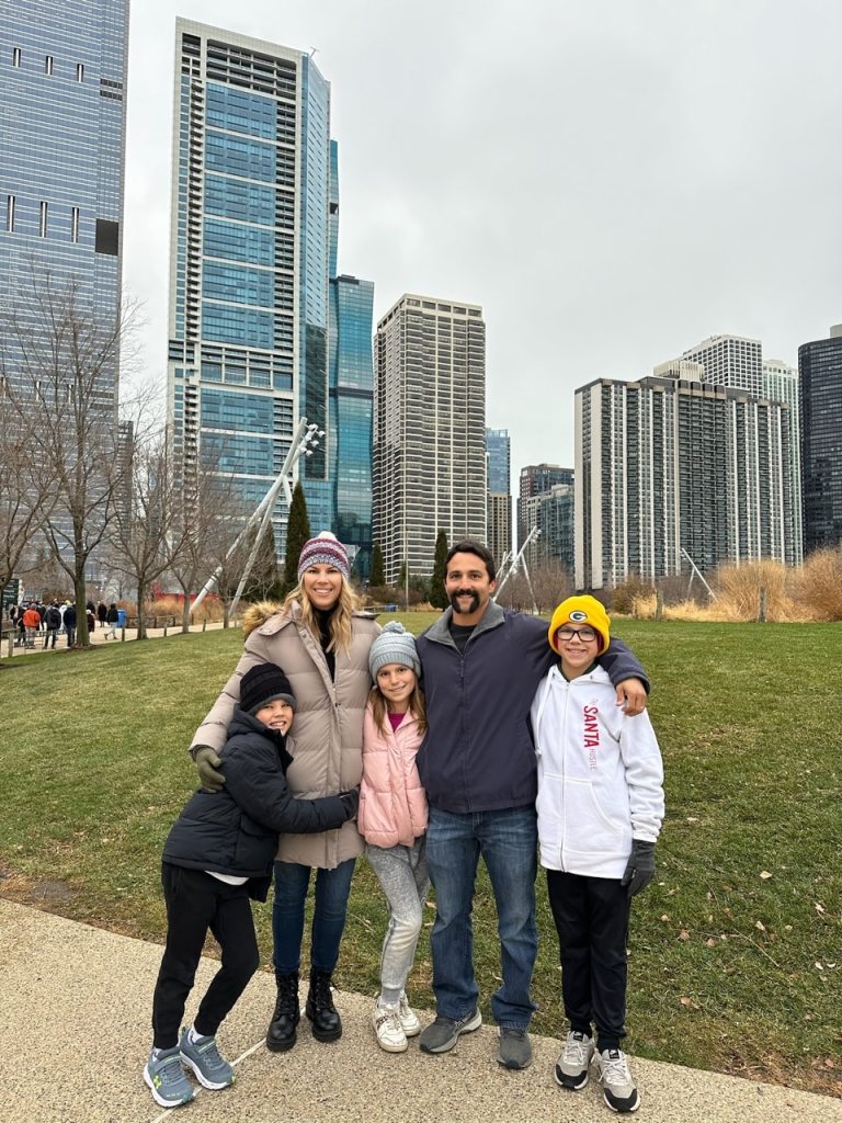 A family picture on our Chicago family vacation