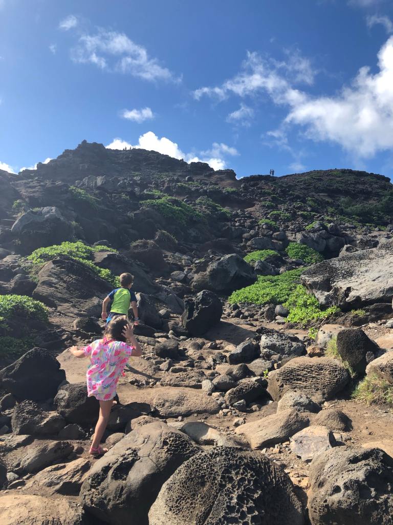 The hike back up to the car from the Nakalele Blowhole in Maui.
