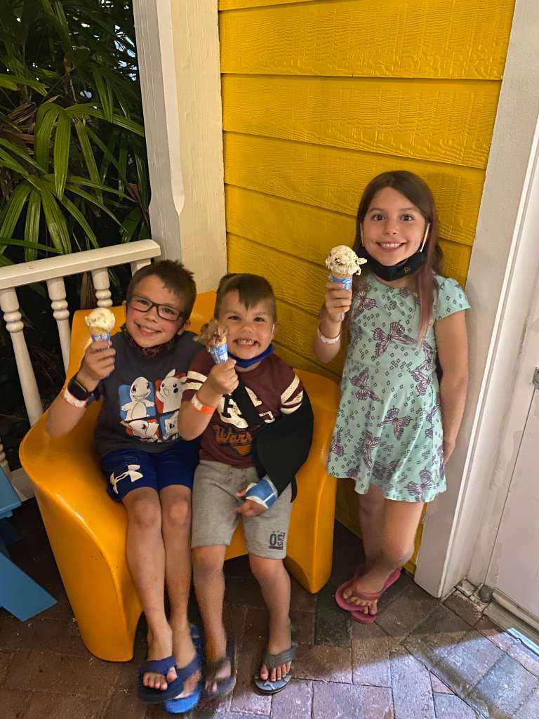 Ice cream is a must on our Bahamas family vacation