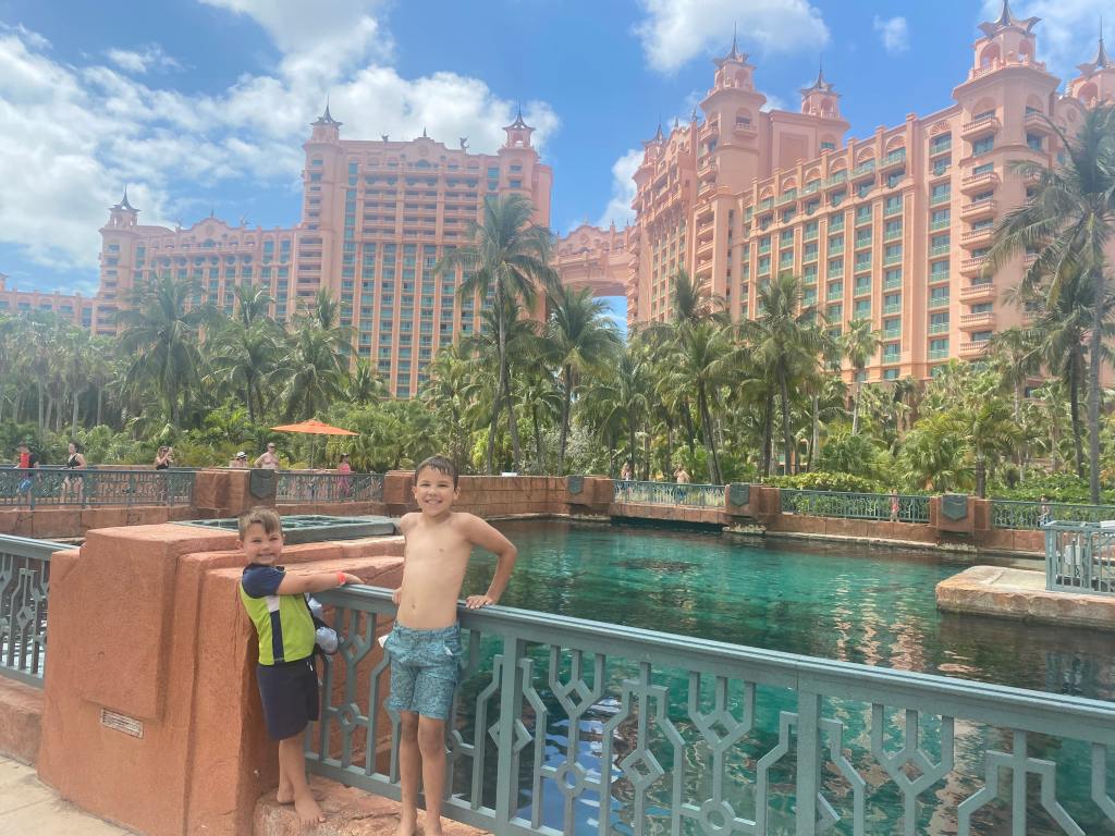 Enjoying the Atlantis on our Bahamas family vacation