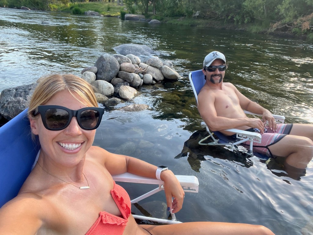 Enjoying the river in Three Rivers California