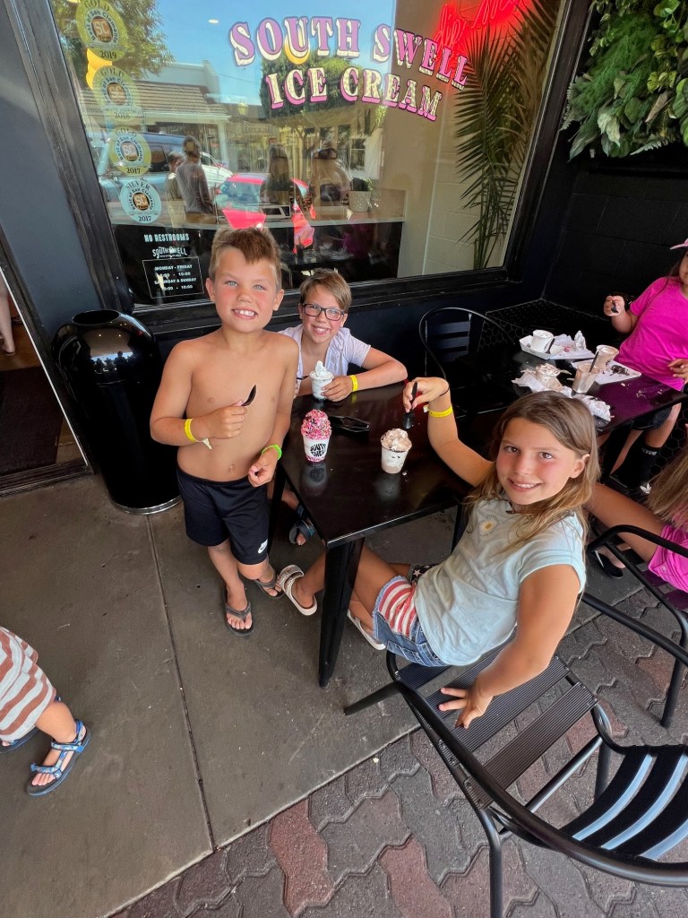 Getting ice cream in San Clemente