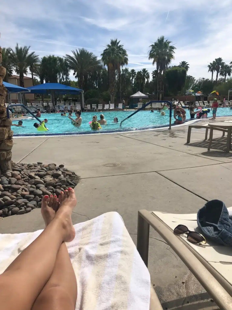 Hanging at the pool at the Marriott Shadow Ridge Villas Palm Desert Ca