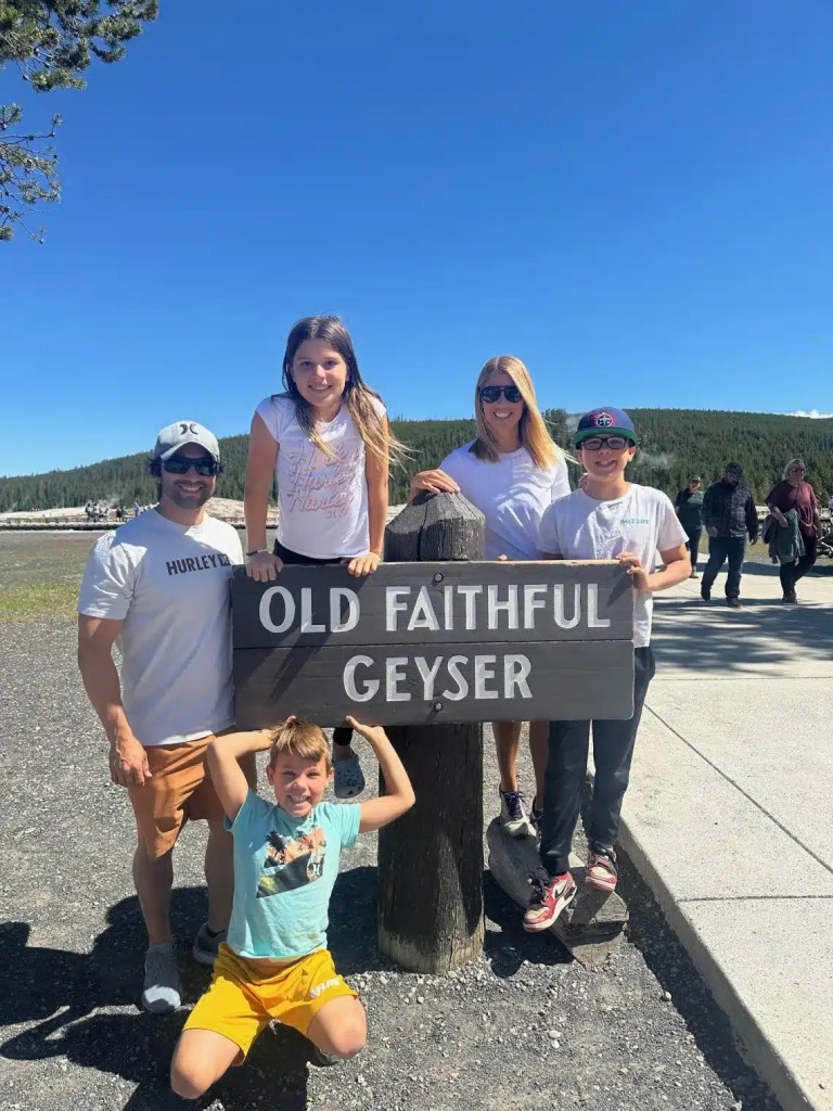 Visiting Yellowstone with kids on a family vacation