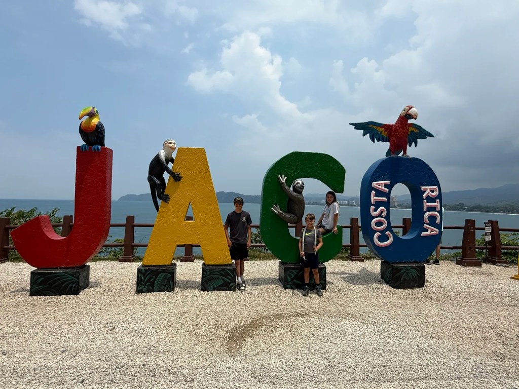 A Jaco sign in Costa Rica, which is one of the best places to visit in February