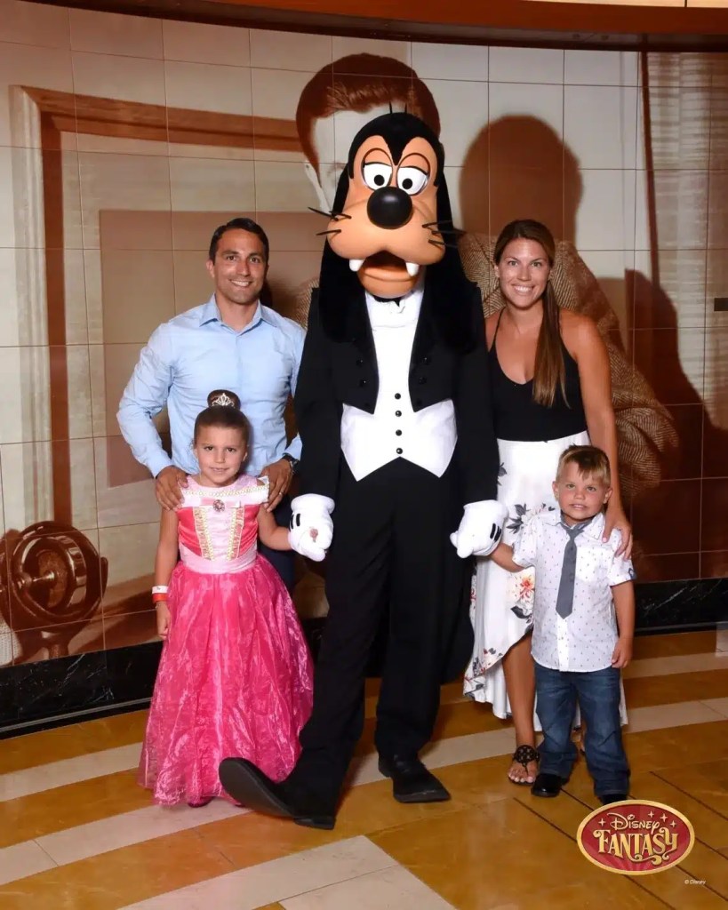 A family picture on a Disney cruise -- we felt that it was worth it.