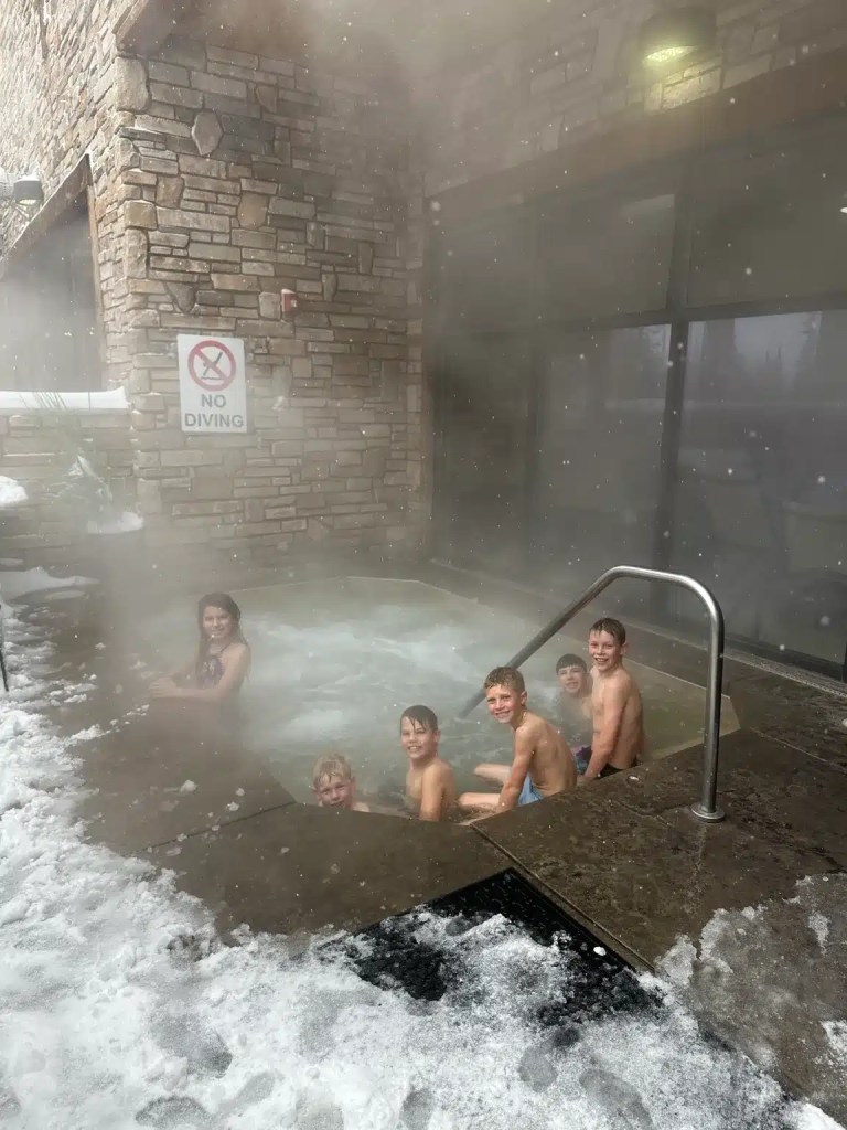 The jacuzzi at the Brian Head Lodge