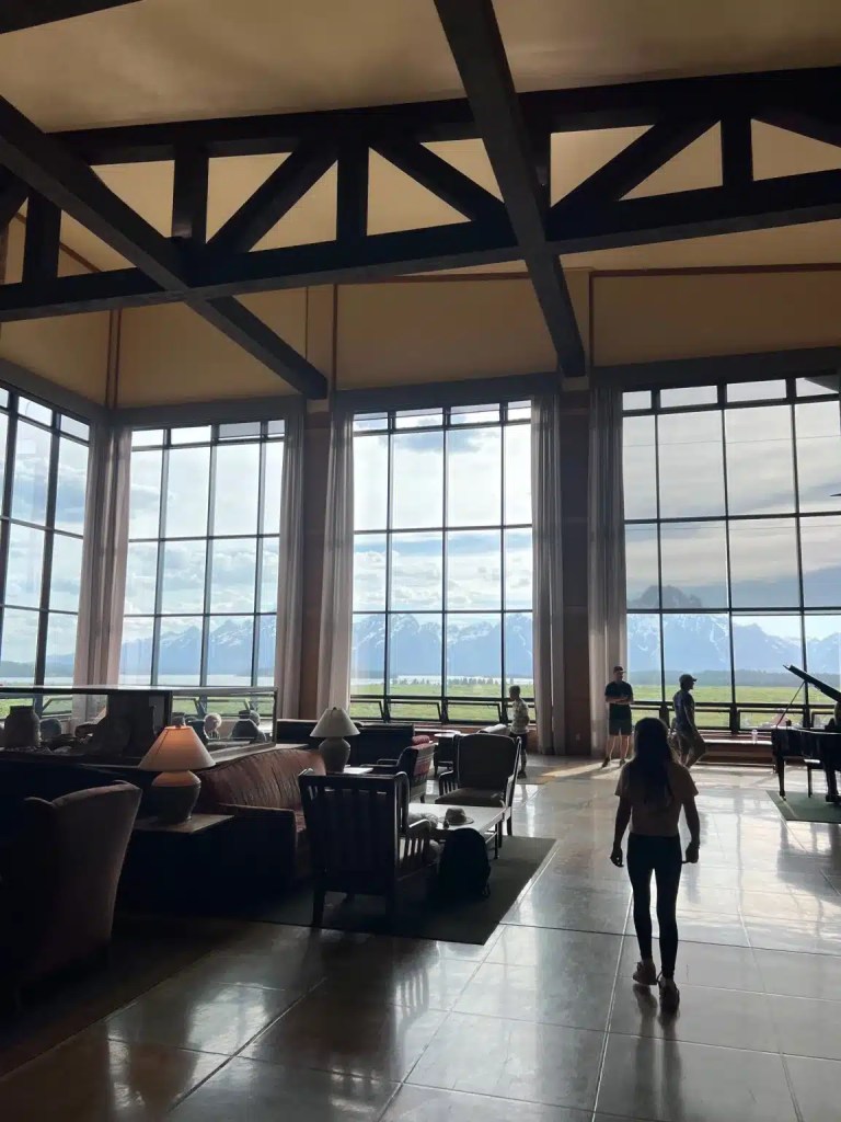 Dinner at Jackson Lake Lodge during our Grand Teton and Yellowstone trip itinerary