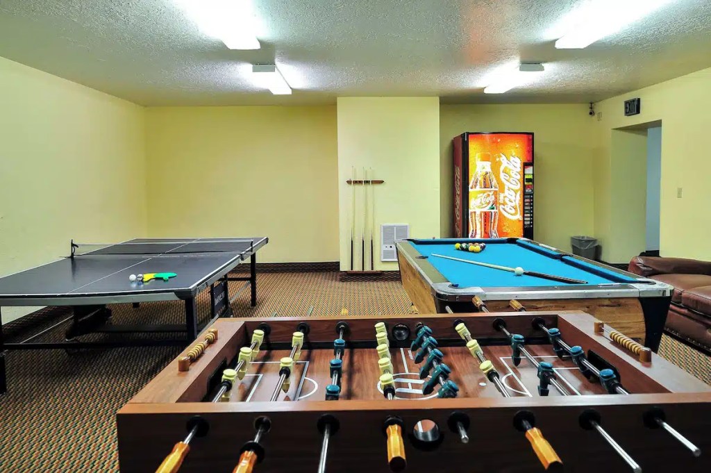 The game room at Cedar Breaks Lodge Brian Head