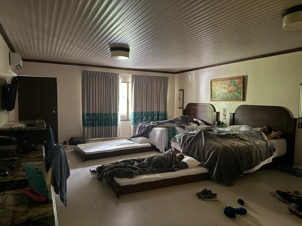 The inside of our room at Los Lagos hotel in Costa Rica