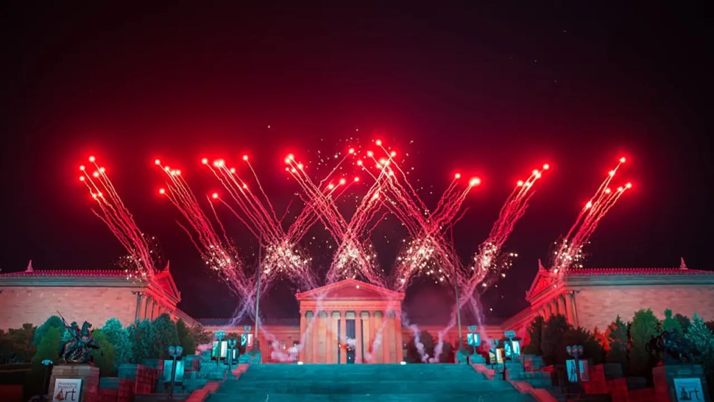 Philadelphia fireworks on the 4th of July