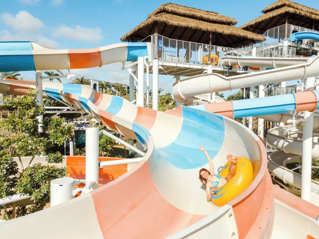 Waterslides at what might be the best family resort in Punta Cana