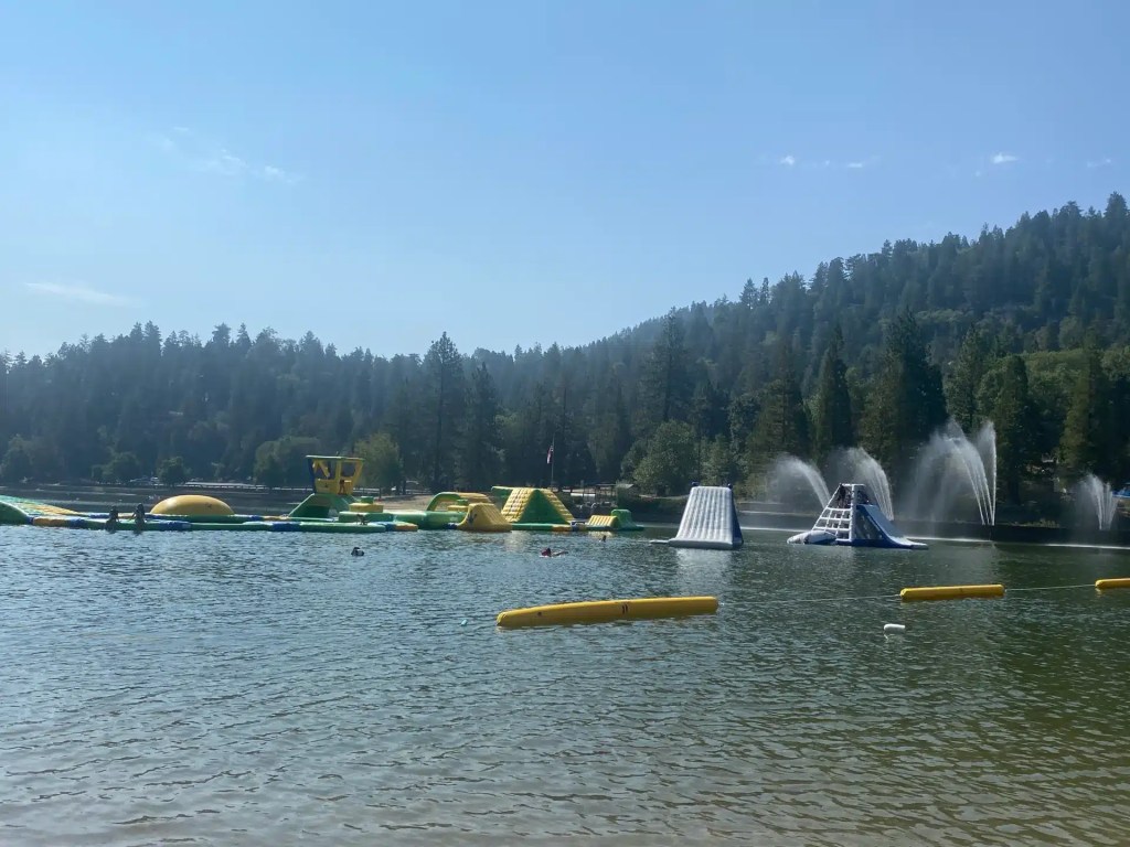 Lake Gregory is near Lake Arrowhead and is a fun thing to do