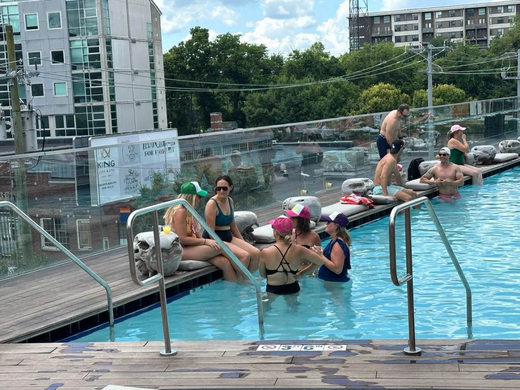 A rooftop pool on our Nashville itinerary