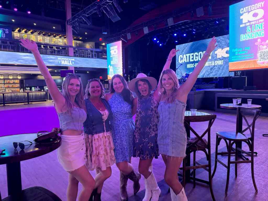 Line dancing at Category 10 on our Nashville itinerary