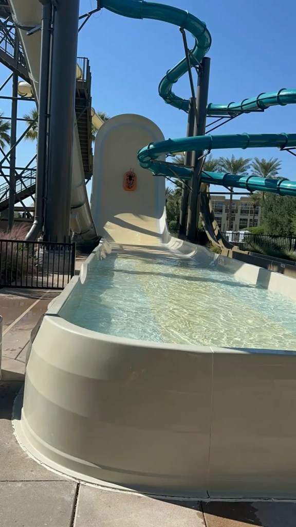 A water slide at one of the best family friendly resorts in Phoenix