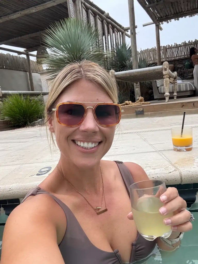 Soaking in one of the mineral pools at the Jacumba Hot Springs Resort & Spa