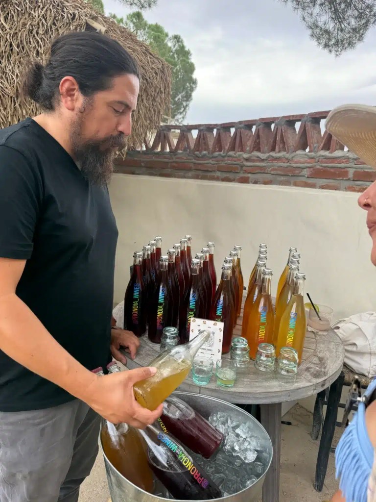 A wine tasting at the Jacumba Hotel Springs Hotel