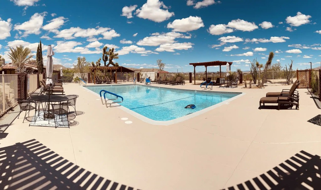 The pool at one of the best Joshua Tree hotels