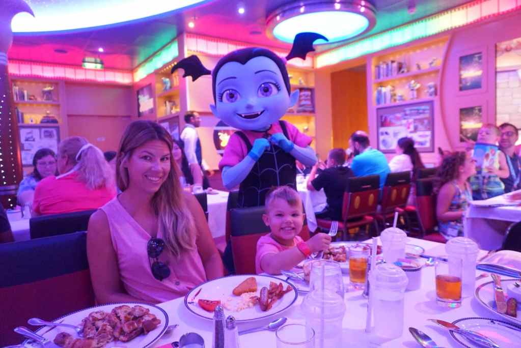Enjoying one of the many restaurants on a Disney Cruise