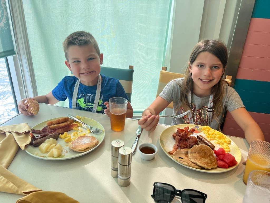 Breakfast on our Disney Cruise at one of the restaurants
