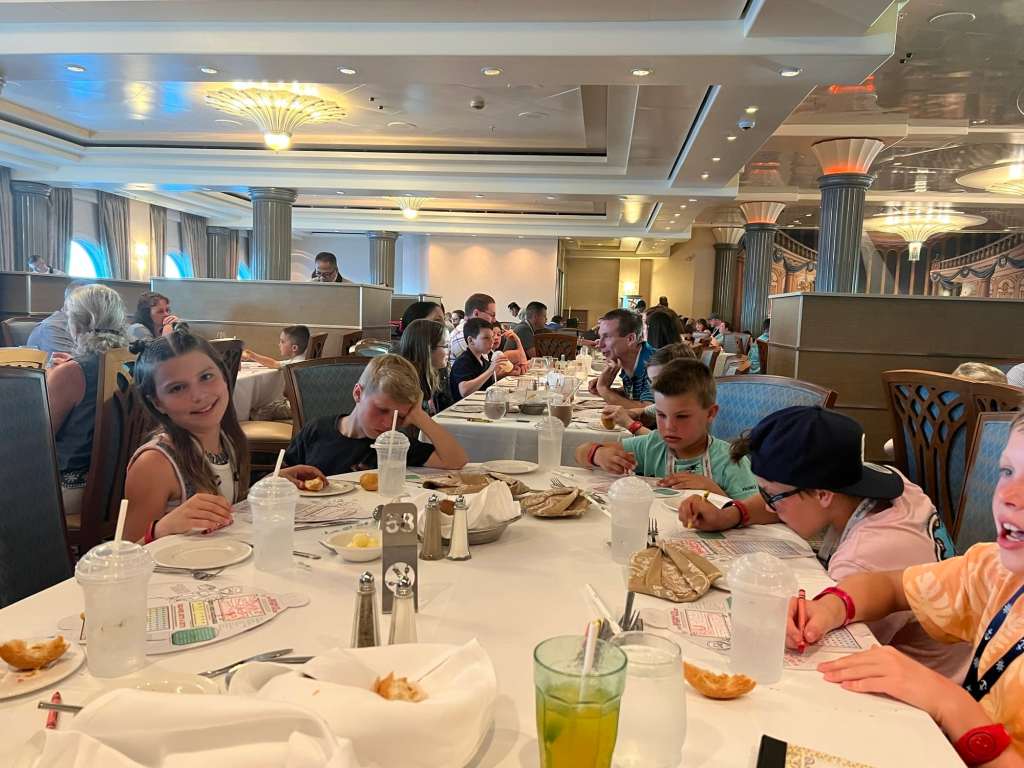 One of the many Disney Cruise dining options
