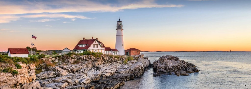 A lighthouse at one of the ports on the Holland America New England cruise
