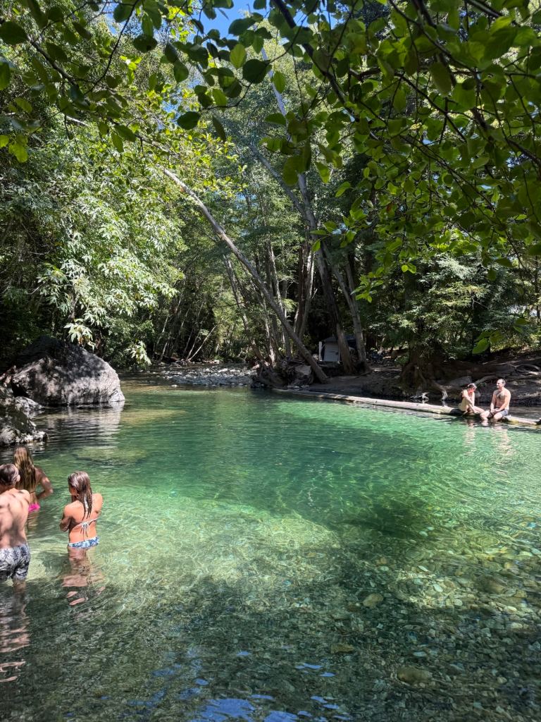 A beautiful swimming hole in the Pfeiffer Big Sur campground.