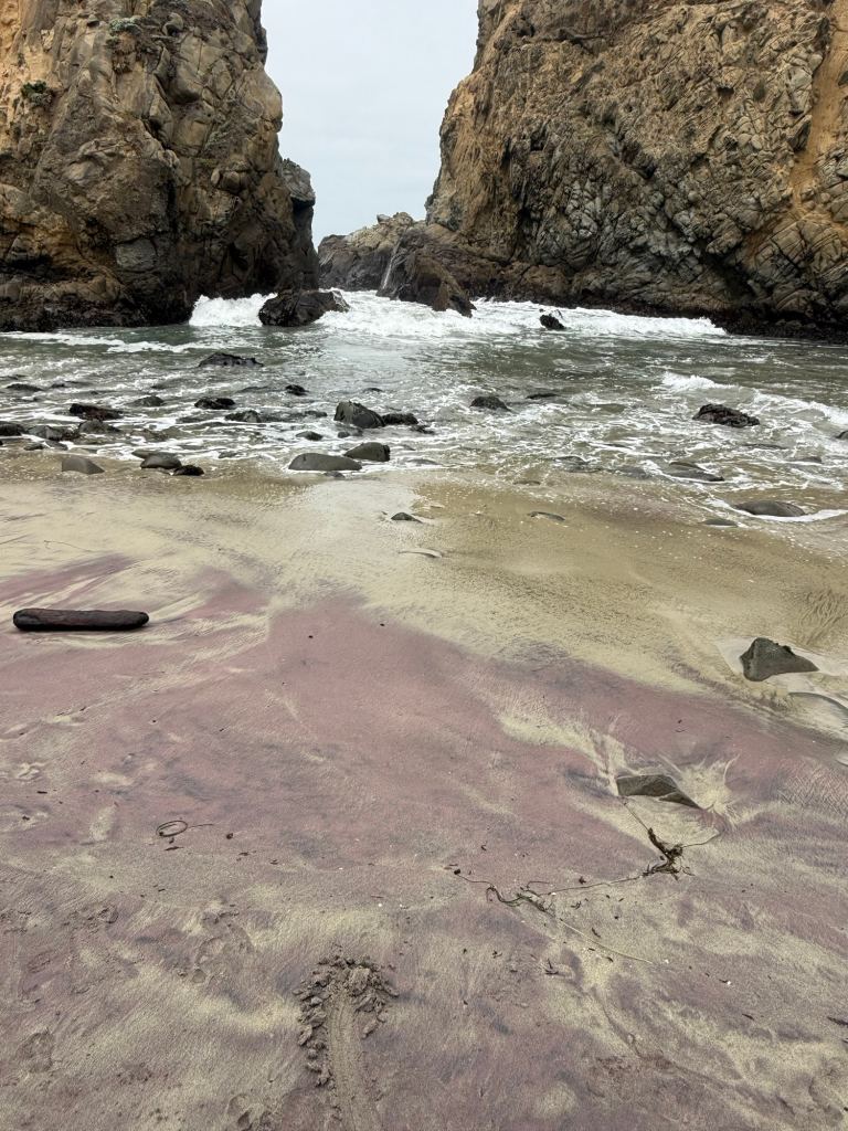 Purple sand at Pfeiffer Beach