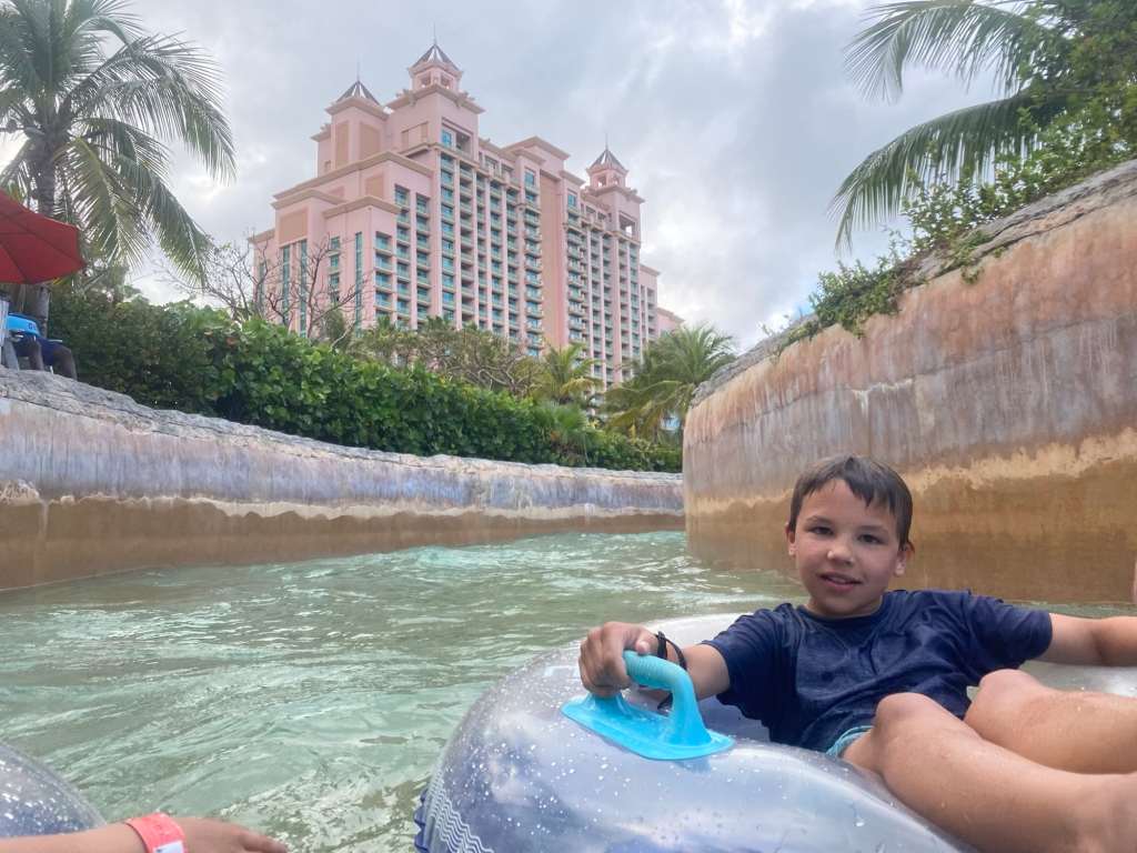 Floating down a lazy river at one of the best resorts with water parks